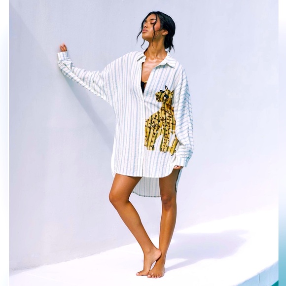 Anthropologie Tops - ANTHROPOLOGIE NWT EXCLUSIVE FOR LOU LOU AVE BUTTONDOWN TUNIC